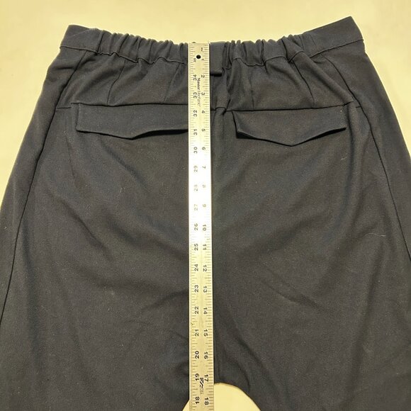 FREE PEOPLE BLACK, CROPPED, DROP-CROTCH TROUSERS, LARGE - Picture 5 of 9